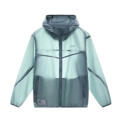 Li-Ning Colorblock Zip Hoodie Jacket - Lime Green Anti-UV Sports Style AFDT163-2