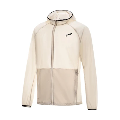 Li-Ning Colorblock Zip Hoodie Jacket - Moonlight Gray Running Series AFDT183-5