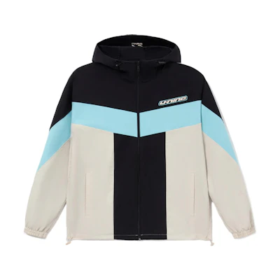 Li-Ning Colorblock Zip Hoodie Jacket in Oatmeal Gray AFDS033-5