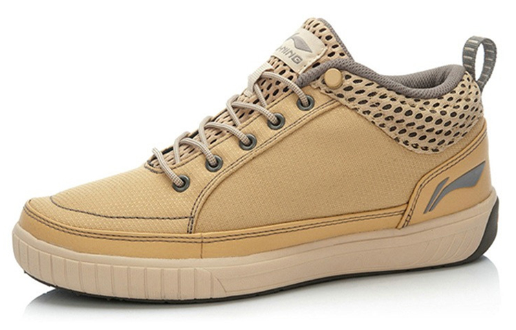 Lookbook Sepatu Skate Kasual Li-Ning Nyaman Bernapas 'Beige' AHTJ003-2