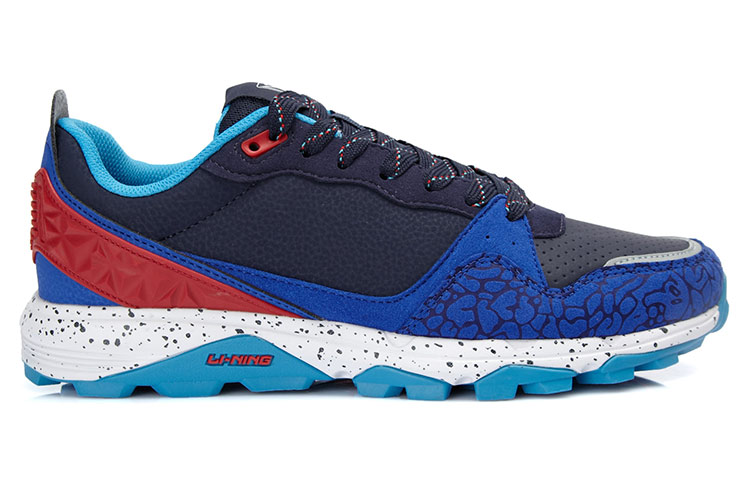Order 李寧快適通気軽量ランニングシューズ(黒青白) ALTK027-2