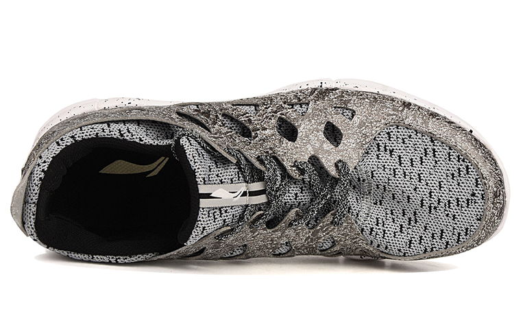 Shop Kasut Lari Rendah Li-Ning 'Grey' yang Selesa dan Ringan Bernafas ARBM035-4