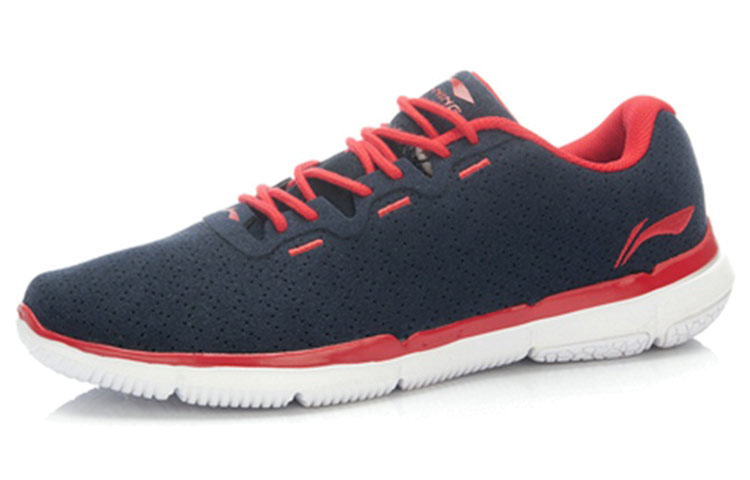 Lookbook 리닝 통기성 좋은 네이비 로우탑 러닝화 (Li-ning breathable navy low-top running shoes) ACGJ035-4