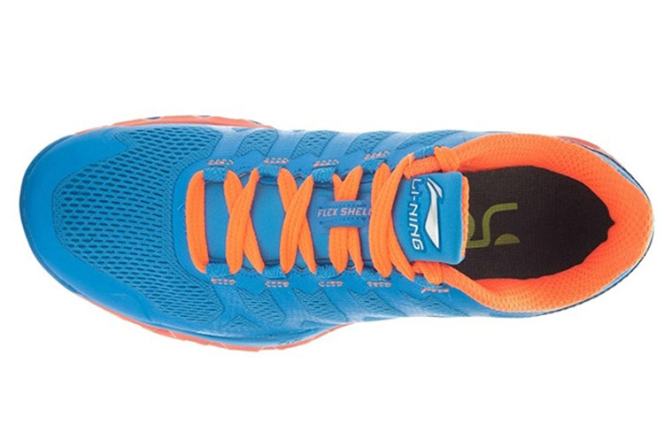 Shop 리닝 통기성 러닝화 '블루 오렌지' (Li-Ning breathable running shoes 'Blue Orange') AFPJ031-3