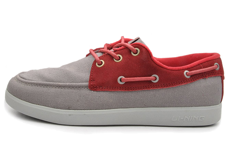 Li-Ning Comfort Breathable Wear-Resistant Casual Board Shoe 'Grey Red' APCH021-2