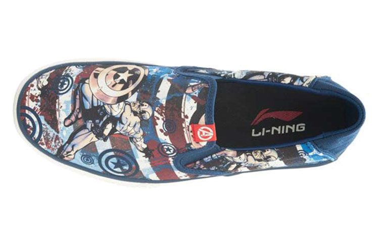 Lookbook 李寧コンフォートカジュアルLOW「白/青」 ALAK069-2