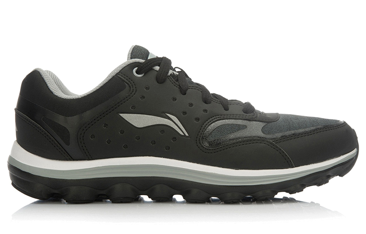 Order 李寧コンフォートカジュアルランニング ロー (黒/灰) ARHK069-4