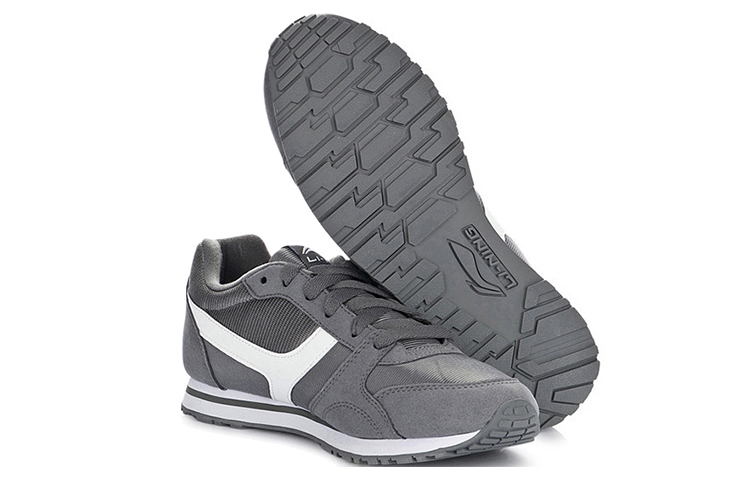 Lookbook 李寧コンフォートランニングシューズ グレー/ホワイト ALCH049-3