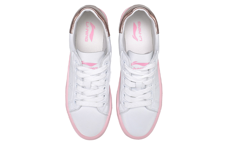Shop Li-Ning Comfort Casual Skate Shoes 'White Pink' AGCQ074-1
