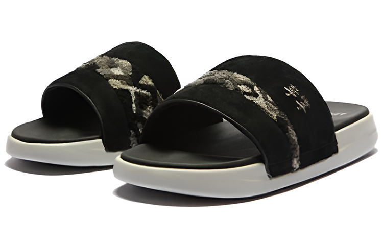 Lookbook リーニン コンフォート カジュアル スポーツ スライド 'ブラック' AZSS001-2 AZSS001-2