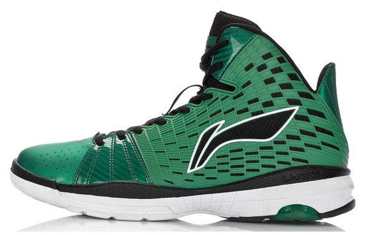 Li-Ning Comfort High-Top Basketball 'Black Green' ABPH063-4