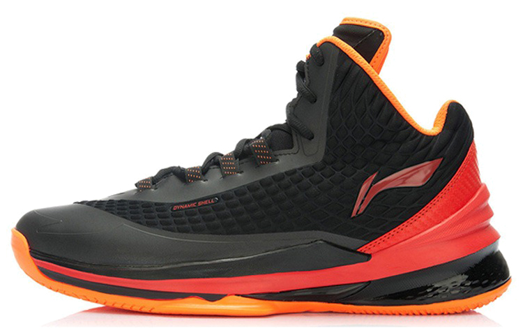Li-Ning Comfort High-Top Basketball 'Black Orange' ABAK003-1