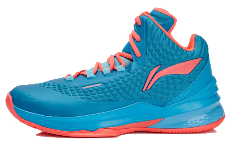 Li-Ning Comfort High-Top Basketball 'Blue Orange' ABAK003-4
