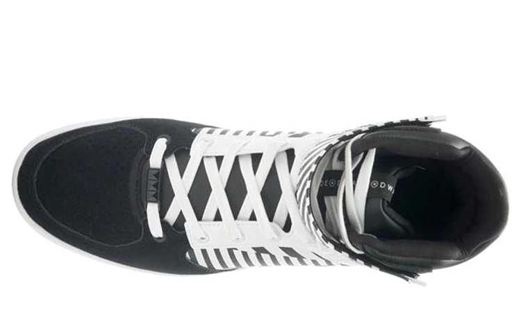 Lookbook Li-Ning Comfort High-Top Retro Basket 'Putih Hitam' ABCK001-1