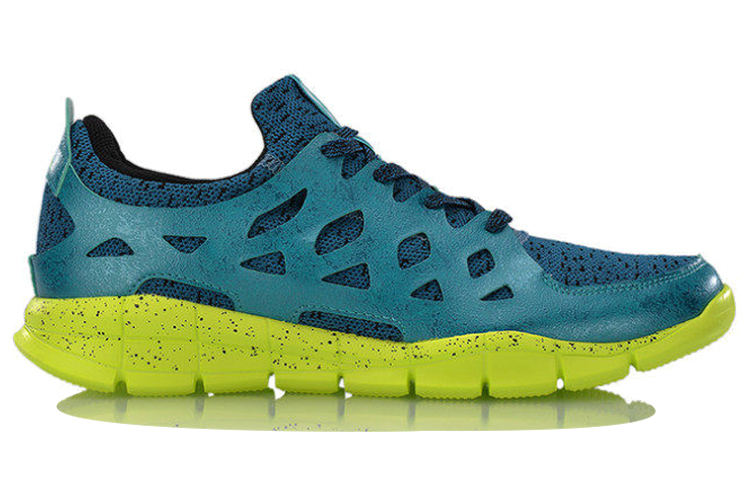 Order Li-Ning Komfort Leichtgewicht Low-Top Laufschuhe ''Blau Grün'' ARBM035-1