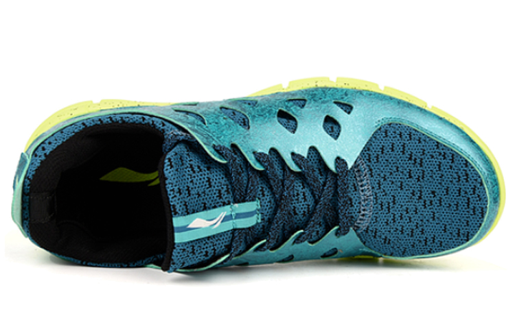 Lookbook Li-Ning Komfort Leichtgewicht Low-Top Laufschuhe ''Blau Grün'' ARBM035-1