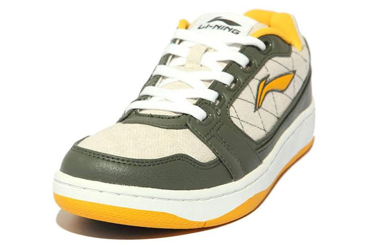 Lookbook Li-Ning Comfort Low-Top 'Putih Hijau Kuning' Sneakers ALCF139-2