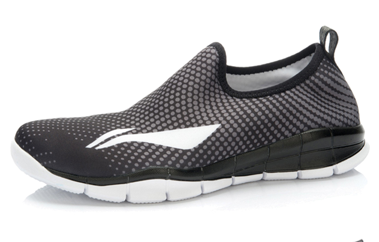 Lookbook Li-Ning Comfort Low-Top Running Shoes 'Black White Grey' AFHK027-3