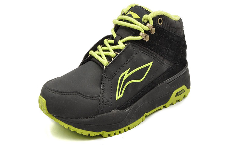 Lookbook 李宁舒适中帮跑鞋 '黑绿' ARCG035-3