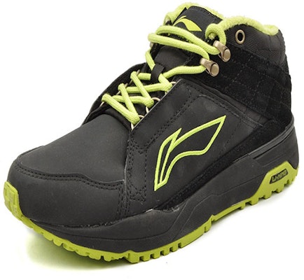 Li-Ning Comfort Mid-Top Running Sneakers 'Black Green' ARCG035-3 Lookbook Li-Ning Comfort Mid-Top Running Sneakers 'Black Green' ARCG035-3