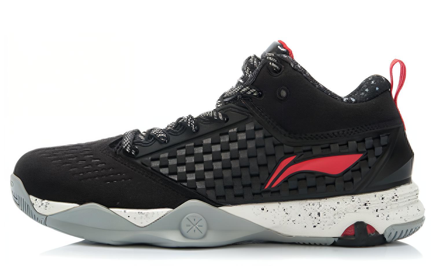 Li-Ning Comfort Mid 'Black White Red' ABFJ023-1