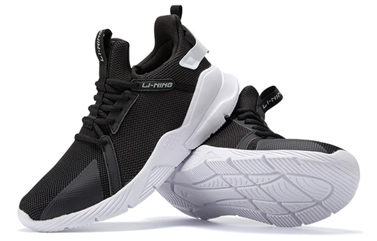 Lookbook Li-Ning Comfort Running Low 'Negro Blanco' AGLQ131-1
