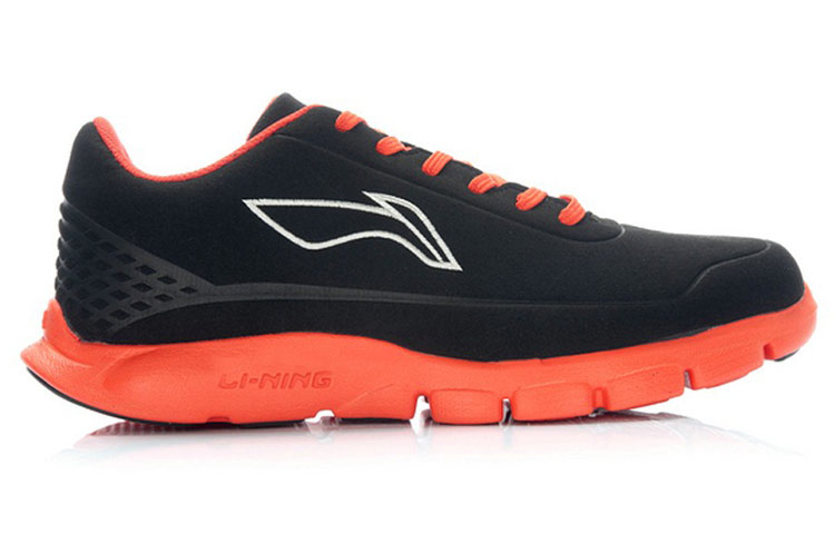 Order Sepatu Lari Nyaman Li-Ning 'Hitam Oranye' ARBJ005-1