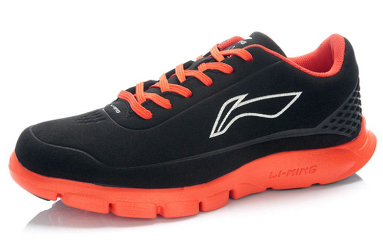 Lookbook Sepatu Lari Nyaman Li-Ning 'Hitam Oranye' ARBJ005-1