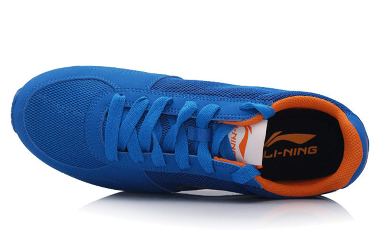 Lookbook Li-Ning Sepatu Lari Nyaman Bernafas 'Biru Oranye' ALCK091-1