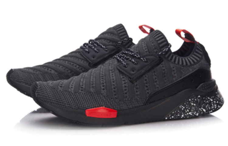 Lookbook Li-Ning Comfortable Breathable Running Shoes 'Tan Black' GLKM065-2