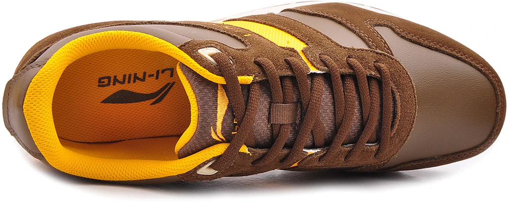 Li-Ning Comfortable Breathable Shock-Absorbing Running Shoe 'Brown Yellow' ARCG029-1 Lookbook Li-Ning Comfortable Breathable Shock-Absorbing Running Shoe 'Brown Yellow' ARCG029-1