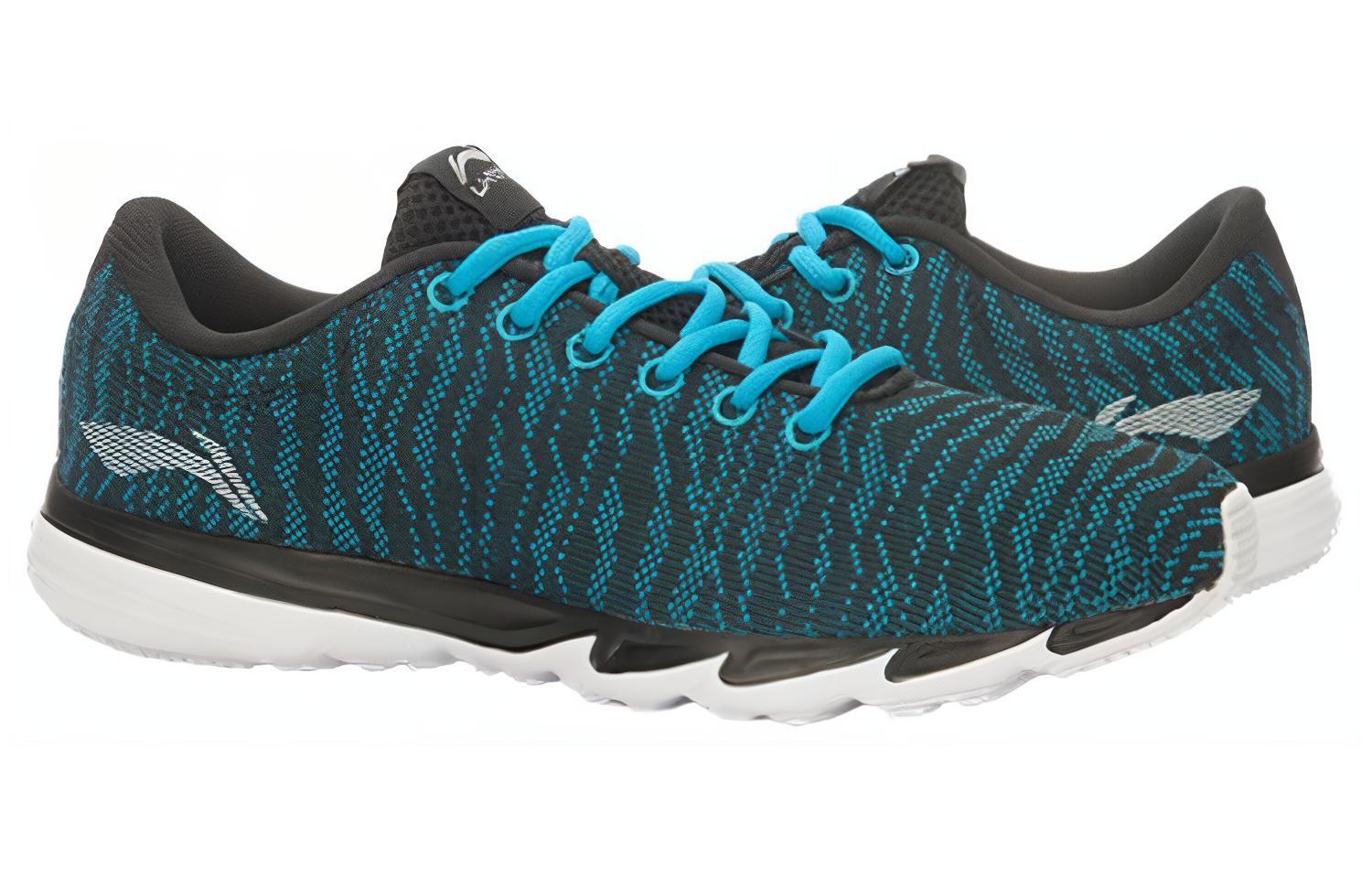 Lookbook Li-Ning Comfortabele Lage Hardloopschoen ''Zwart Blauw'' ARBT039-2