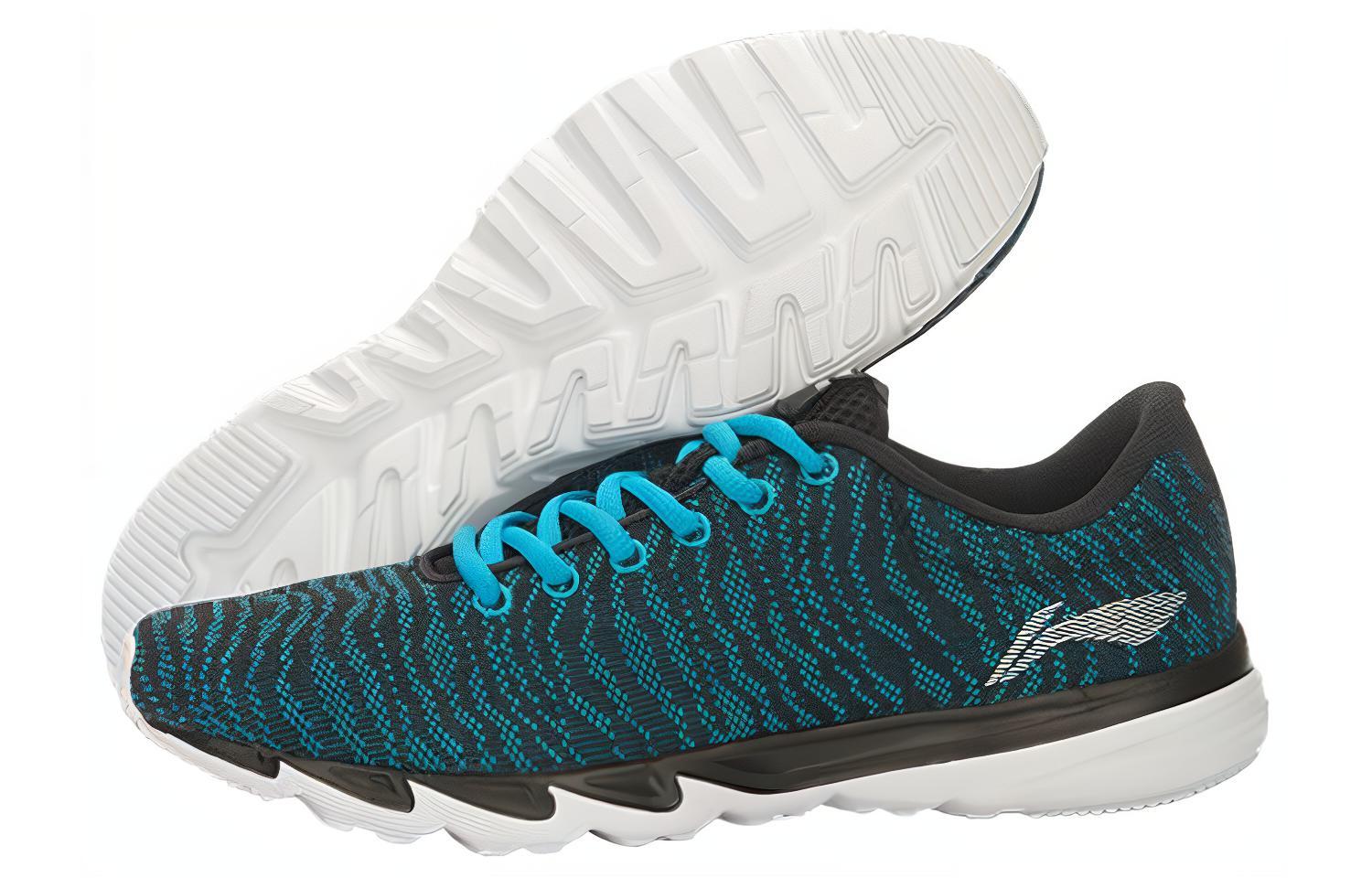 Sizing Li-Ning Comfortabele Lage Hardloopschoen ''Zwart Blauw'' ARBT039-2