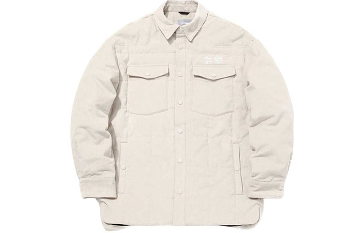 Li-Ning Corduroy Jacket in Bud Yellow Gray AFMQ487-1