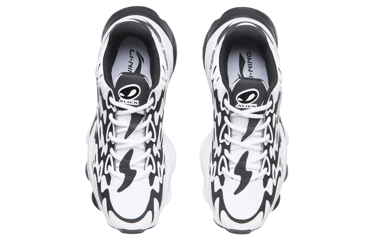 Shop Li-Ning Counterflow Alien 'Putih Hitam' Sneakers AGLR165-2