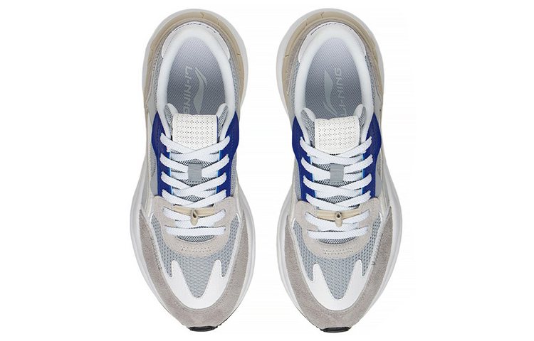 Shop 李寧 カウンターフロー カジュアルシューズ 灰青ベージュ AGLS157-1