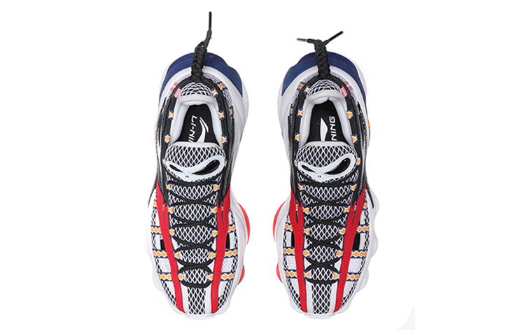 Shop 리닝 카운터플로우 네온악어 '화이트 블랙' (Li-Ning Counterflow Neon Crocodile 'White Black' - shortened) AGCP165-5