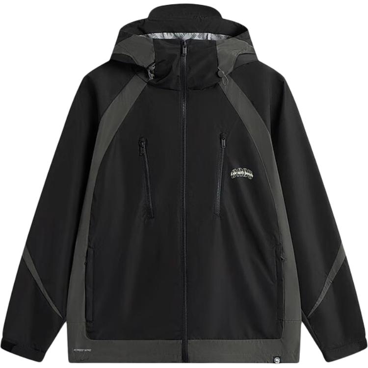 Li-Ning Counterflow Series  Windproof Loose Hoodie Jacket Black AFDV013-2