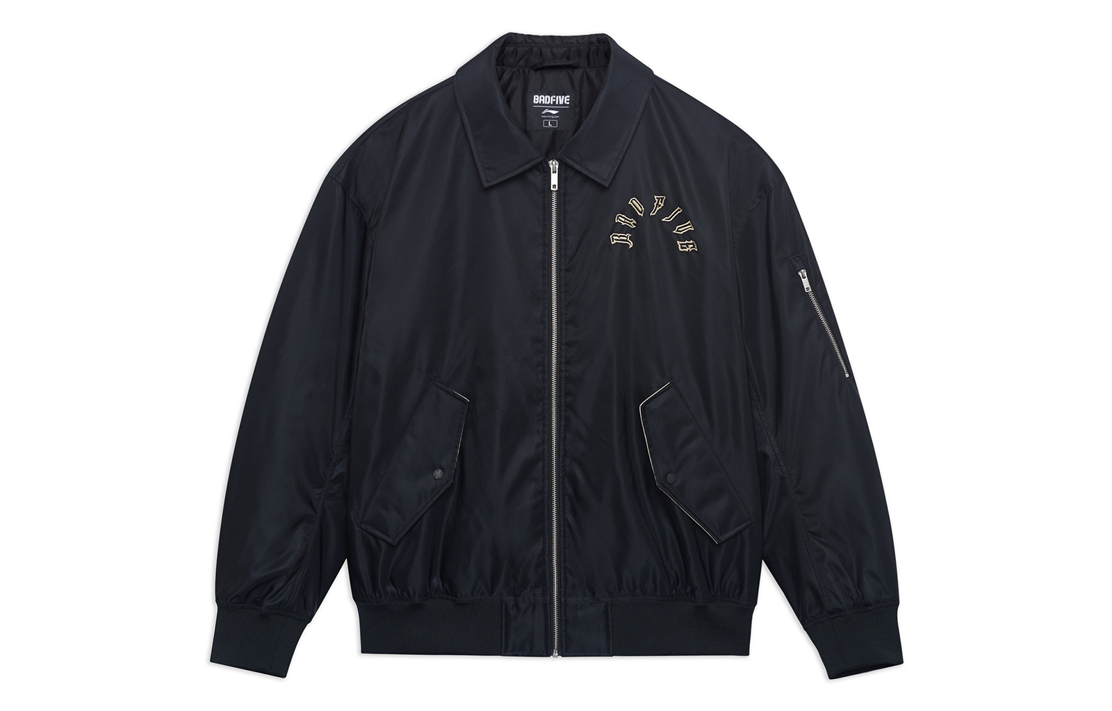 Li-Ning Counterflow Series Black Solid Letter Polo Jacket AJMT015-3