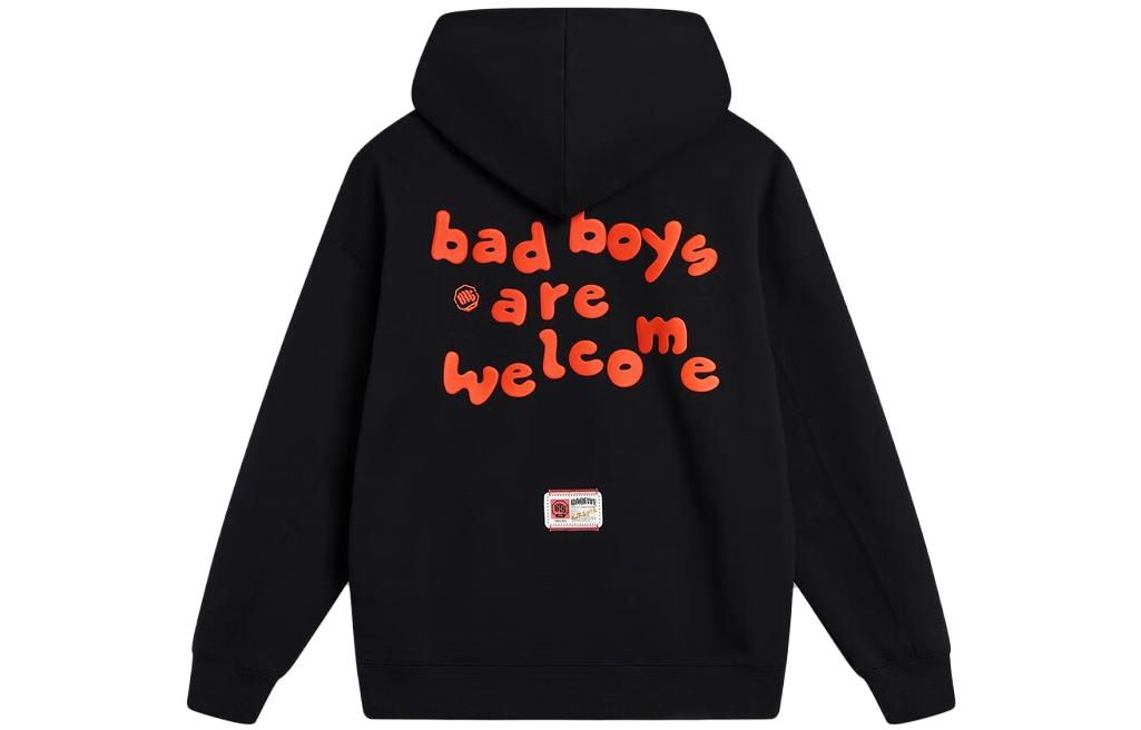 Li-Ning Counterflow Series Letter Print Pullover Fleece Hoodie AWDT87-6