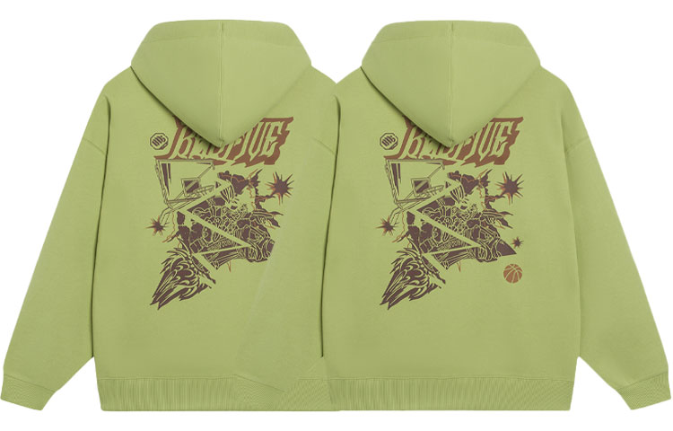 Li-Ning Counterflow Series Logo Print Hoodie Unisex 2-Pack Fresh Moss Green AWDT089-7-2-PACK