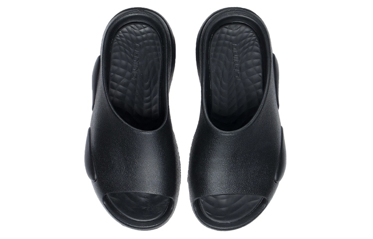 Li-Ning Counterflow Shock Absorption Sports Slippers Unisex 'Black' 圖 4