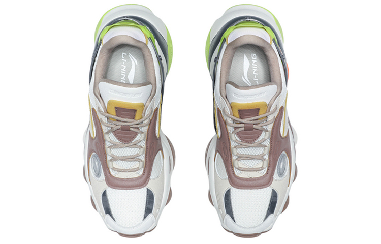Shop Li-Ning Countflow Alien MiYuSiLu x Musée Dunhuang ''Blanc Marron Vert'' AGLQ181-2