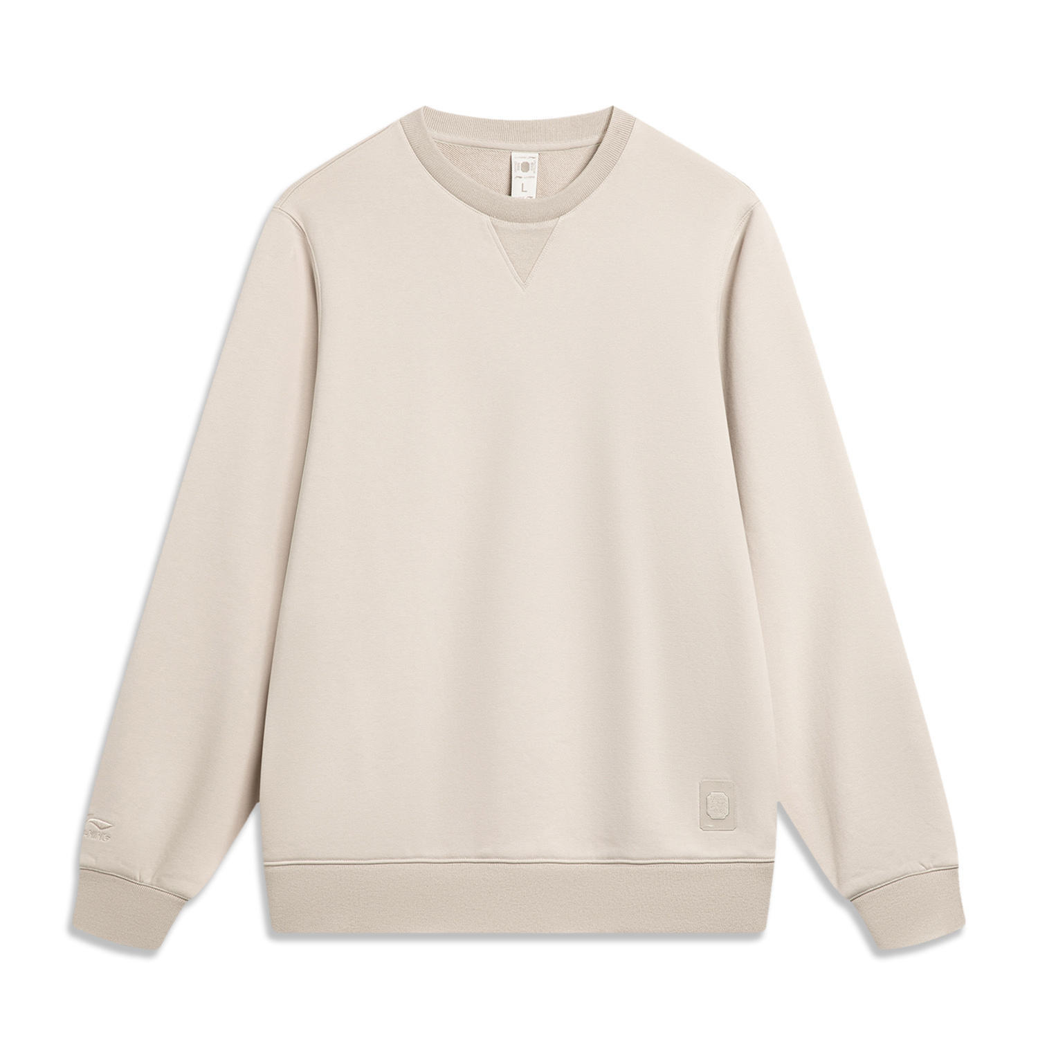 Li-Ning Crew-Neck Pullover Sweatshirt Pure White Casual Style AWDU029-1