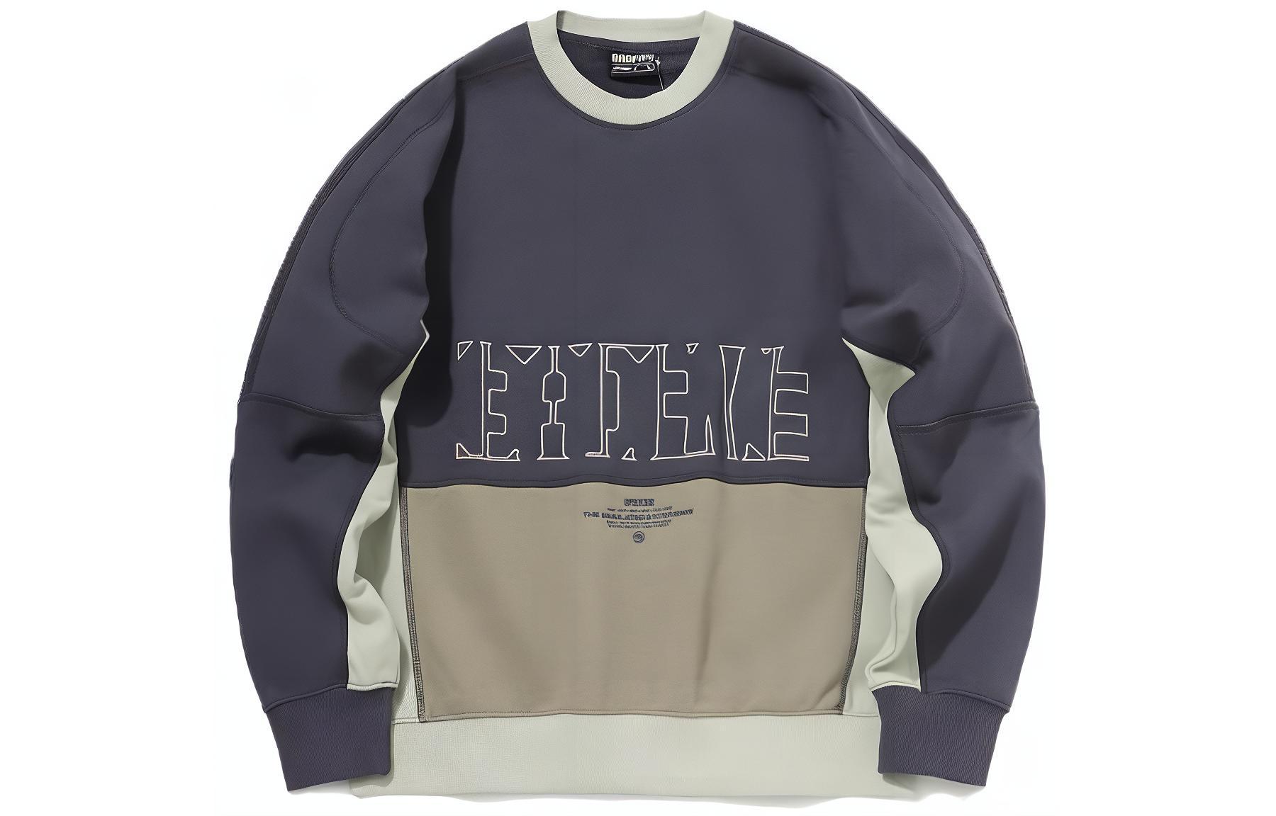 Li-Ning Crewneck Colorblock Sports Sweatshirt Blue Green AWDR073-2