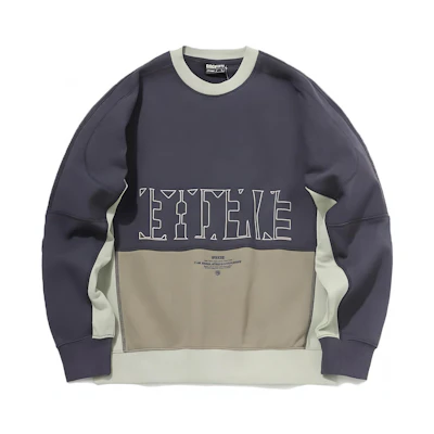 Li-Ning Crewneck Colorblock Sports Sweatshirt Blue Green AWDR073-2