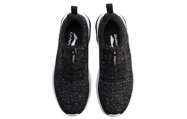Shop Li-Ning Cushion Running Shoes 'Black Grey White' AGCN067-1