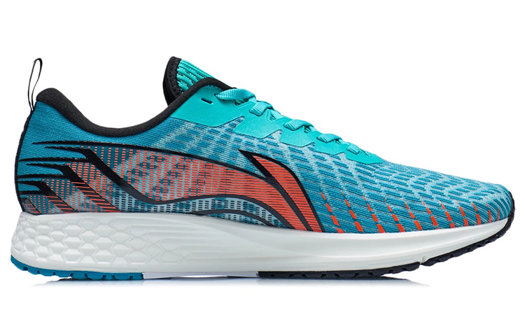 Order LiNing李寧 紡織品 防滑透氣 低筒 跑步鞋 男款 螢光柔橘色