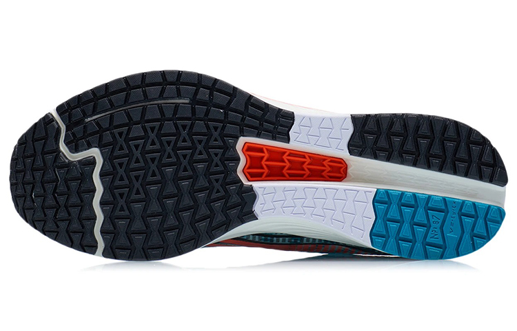 Shop LiNing李寧 紡織品 防滑透氣 低筒 跑步鞋 男款 螢光柔橘色