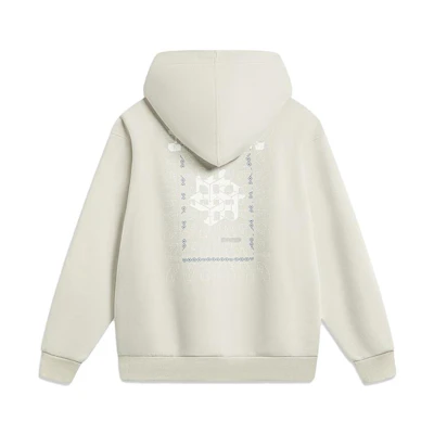 Li-Ning Dawn Gray Graphic Print Pullover Hoodie Sportswear AWDT899-5